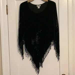 Beaded poncho! Great for the holidays!